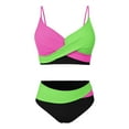 thumbnail image 5 of EHRWE Womens Bikini Set Swimsuit Print Split Bikini Two Piece Ladies Sexy Beachwear Swimwears Tankinis Set Beach Outfits, 5 of 6