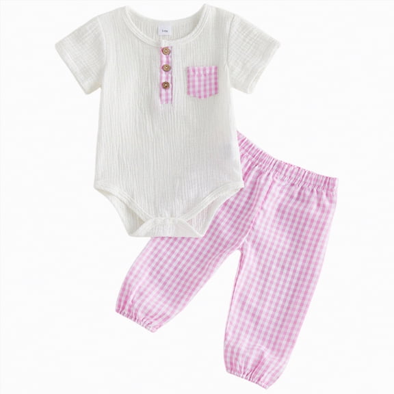 enyan Boy Clothes Baby Boy Outfits 12-18 Months Baby Boy Clothes Short Sleeve T-Shirt Tee Tops Joggers Casual Elastic Shorts 2Pcs For 18-24 MonthsChildren's Day Gift 2PCS Set (6-12 Months,Pink)