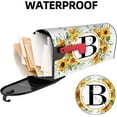 thumbnail image 3 of Summer Sunflower Monogram Letter B Mailbox Cover Magnetic 21x18 Inch, Family Last Name Initial Post Letter Box Covers, Spring Summer Seasonal Outdoor Yard Garden Standard Mailbox Decor, 3 of 6