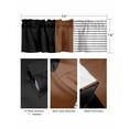 thumbnail image 5 of Black Brown Kitchen Curtain Valances for Windows Farmhouse Short Curtains, Contemporary Striped Boho Art Rod Pocket Valance Curtain for Bedroom Cafe Living Room 60"x14", 5 of 8