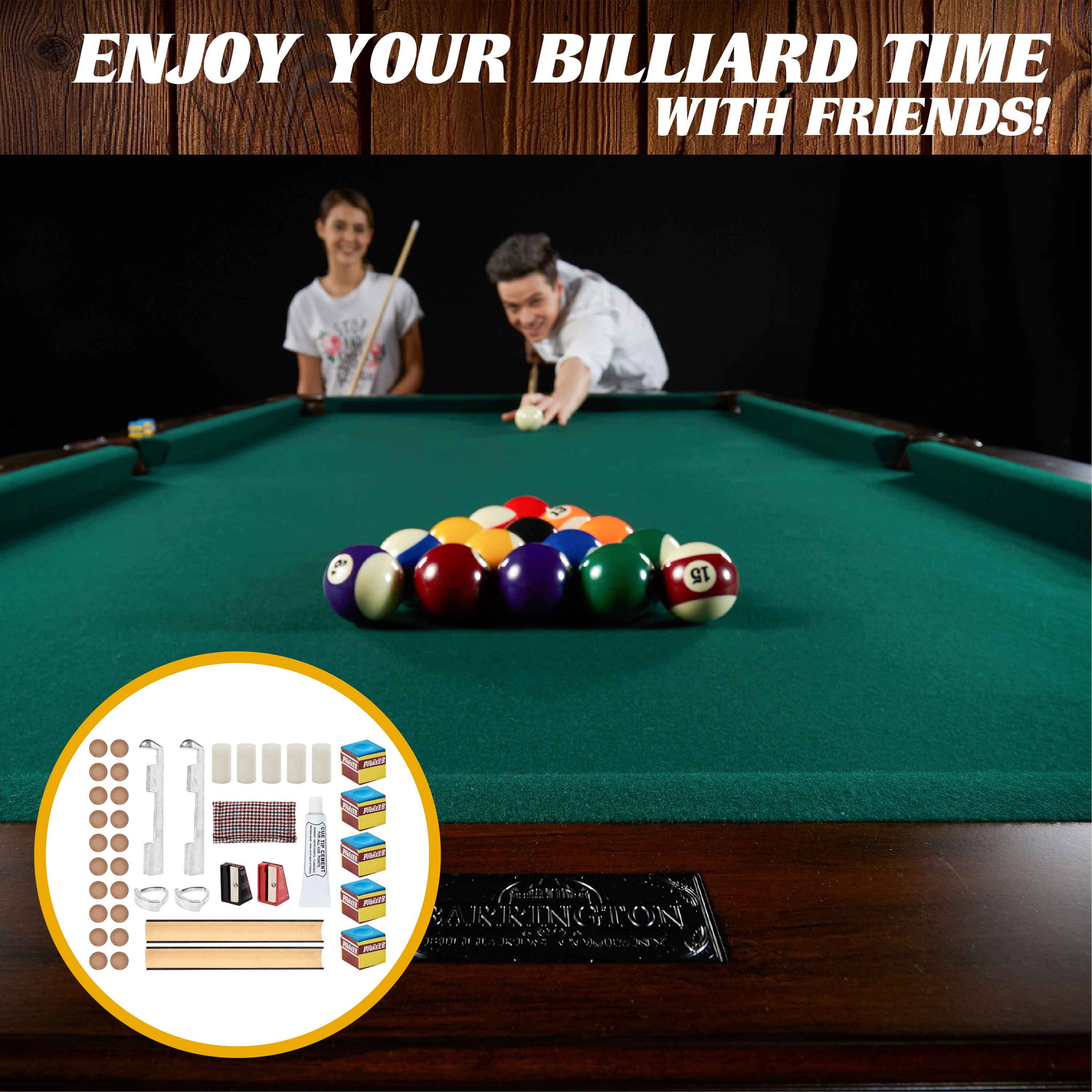 Barrington Billiards 38-Piece Pool Cue Tip Repair Kit with 13mm Cue Tips and Repair Tools