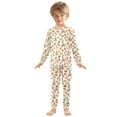 thumbnail image 3 of joogoo Eiffel Tower Rose Flower Pajamas Set Long Sleeve Soft Cotton Sleepwear 2 Piece 18M, 3 of 7