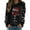 Black, variant on Fiaer Christmas Women Sweatshirts Shine Glass Snowflakes Xmas Pullovers Crew Neck Plus Size Baggy Trendy Tops Sky Blue XL