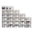 thumbnail image 2 of DYRABREST 24-Pack Clear Plastic Shoe Storage Boxes,Stackable & Foldable Clamshell Shoe Rack Shoe Container Bin Holder for Closet, Entryway, 2 of 4