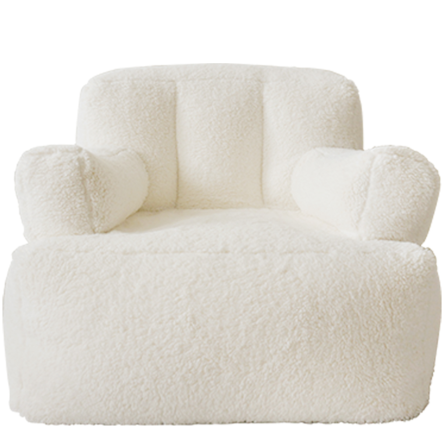 ACEssentials Sherpa Cozy White Large Bean Bag Lounger - image 4 of 6