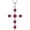 07-ruby-July, variant on VESITIM Cross Necklace for Women 925 Sterling Silver Jesus Christian Cross Pendant July Birthstone Created Ruby Religious Faith Jewelry Gift