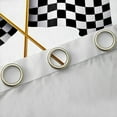 thumbnail image 4 of Homewish Race Flag Black Out Curtains,Modern Geometric Grid Curtains Pack of 2 (42x63 Each),White Black Red Bedroom Curtains For Teens,Microfiber Bedroom Decor, 4 of 6