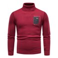 thumbnail image 2 of jsaierl Mens Sweater Knit Turtle Neck Slim Fit Top Long Sleeve Solid Fall and Winter Pullover Sweater, 2 of 5