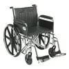Drive Medical Sentra EC Heavy Duty Wheelchair, Detachable Full Arms, Swing away Footrests, 20" Seat