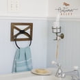 thumbnail image 6 of Autumn Alley Farmhouse Decor Hand Towel Ring for Bathroom - Rustic Towel Holder/Rack, Wall Mounted, Mix of Wood, Unique Shiplap & Black Ring, 6 of 7
