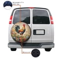 thumbnail image 4 of KAKALAD Birds Lovely Rooster Spring Flowers Spare Tire Cover Universal Vehicle Accessories Buckle Car Tools 17”in, 4 of 6