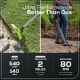 thumbnail image 4 of Greenworks 60V 13" String Trimmer, 140 MPH 540 CFM Leaf Blower Combo + 4Ah Battery & Charger 1303302, 4 of 13