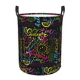 thumbnail image 2 of Goofa Color Summer Printed Circular Hamper,Laundry Basket with Handles,Storage Baskets Foldable,Large Capacity Laundry Hamper-, 2 of 8