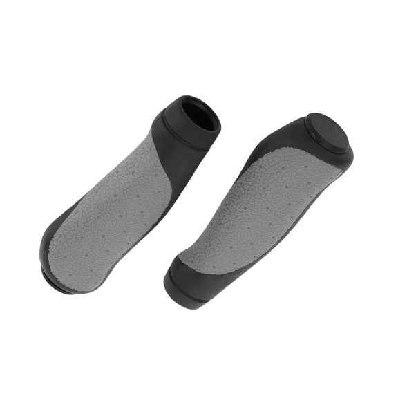 Unique Bargains Bike Handlebar Grips Covers 135mm Bicycle End Grips Protector Rubber Black Gray Non-Slip 1 Pair