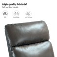 thumbnail image 5 of Set of 2 Leather Recliners Chairs 360 Swivel Rocking Sofa Armchairs Manual Reclining Push Back Lounge Living Room Home Theater GREY, 5 of 7