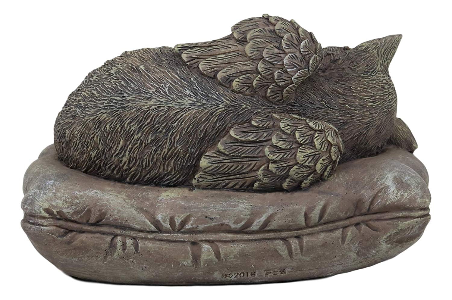 Memorial Gallery Pets Sleeping Angel Cat Brass Cremation Urn Engravable