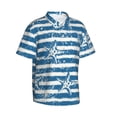 thumbnail image 2 of Bixox Men's Hawaiian Shirts Men's Ocean on Striped Print Short-Sleeve Shirt-X-Large, 2 of 8