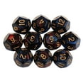thumbnail image 2 of 10 piezas de dados poliédricos D12 de 12 caras para mazmorras y dragones, dados, rojo azul, 2 of 7