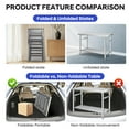 thumbnail image 3 of Table à Manger Pliable en Acier Inoxydable - Poste de Travail Robuste à Deux Niveaux avec Tablette Inférieure Ajustable - Roulettes Verrouillables - Charge de 920 Lb - pour Cuisine, Restaurant, Garage, Extérieur, 3 of 9