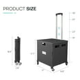 thumbnail image 4 of WOOW DEPOT 100lbs Folding Shopping Cart Utility 70L Large Capacity Tote Bin Portable Trolley Grocery Rolling Basket w/ Detachable Lid Adjustable Alloy Handle Wheels Brakes, 4 of 7