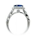 thumbnail image 3 of 2 Carat Princess Cut Sapphire and Diamond Wedding Ring set in 14k White Gold affordable sapphire and diamond engagement ring, 3 of 3