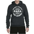 thumbnail image 2 of Wild Bobby, Papa Man Myth Legend Funny Dad Uncle Papa Granpa Dad Gift, Father's Day, Unisex Graphic Hoodie Sweatshirt, Heather Black, Large, 2 of 4