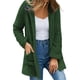 thumbnail image 2 of Cárdigan de invierno para mujer, de manga larga, de color liso, de punto, con doble bolsillo y capucha, de polar, chaqueta, abrigo para mujer, 2 of 5