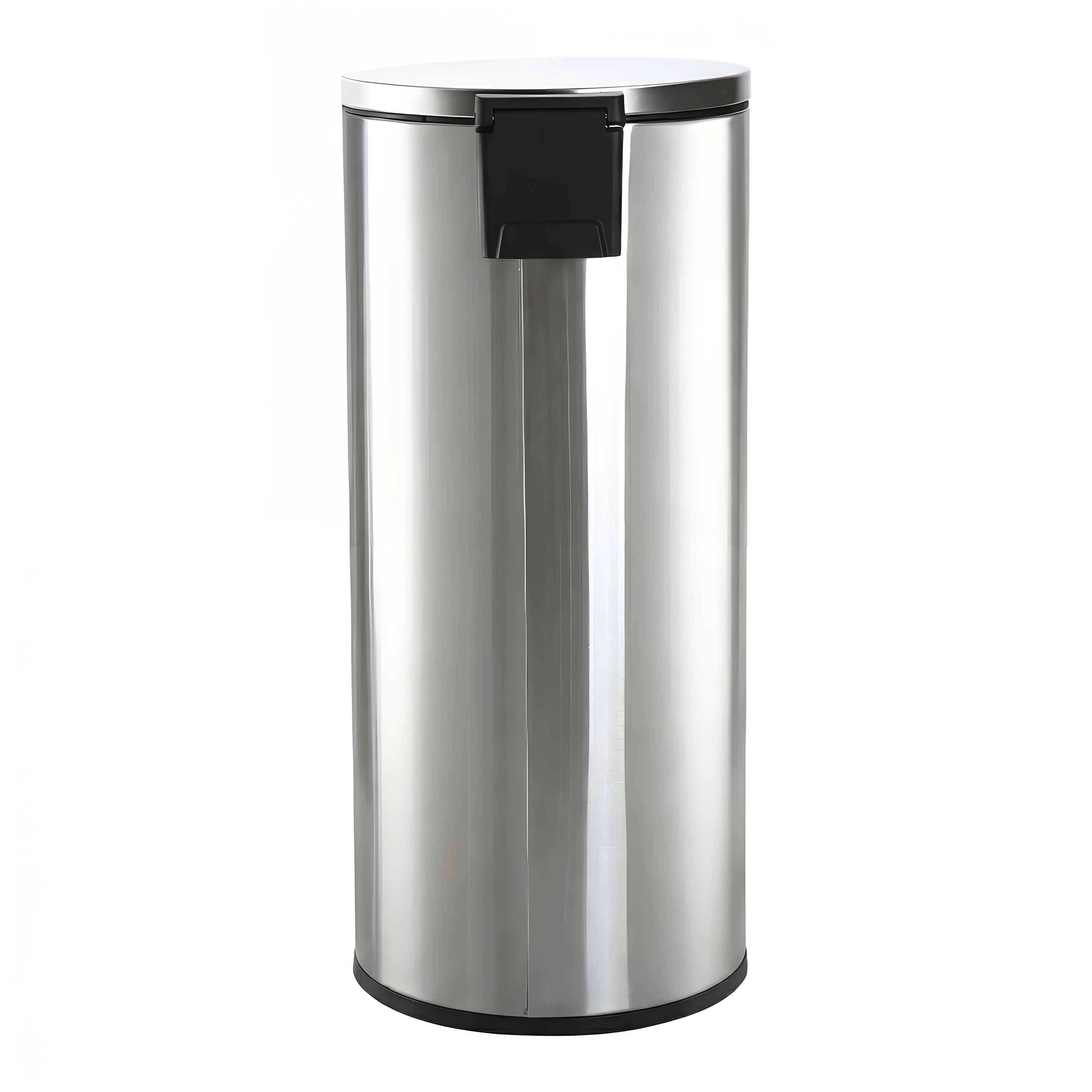 Better Homes & Gardens Kitchen Trash Can, 30 Litre Stainless Steel Round Step Garbage Bin with Soft Close Lid, Silver