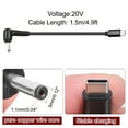 thumbnail image 2 of 4.9FT USB C to DC PD Power Fast Charging Cable, 3mmx1.1mm 60W/20V DC Power Cable, Type C Input 3A Adapter Jack Converter for Router, Camera, TV Box, Desk Lamp(Black), 2 of 6