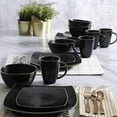 thumbnail image 6 of Gibson Elite Soho Lounge 16 Piece Dinnerware Set for 4, Matte Black (2 Pk), 6 of 6