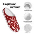 thumbnail image 5 of Balery Red Christmas Cheer. Pattern Women's Fuzzy Memory Foam Slippers Fluffy Winter House Shoes Indoor and Outdoor-35/36, 5 of 7