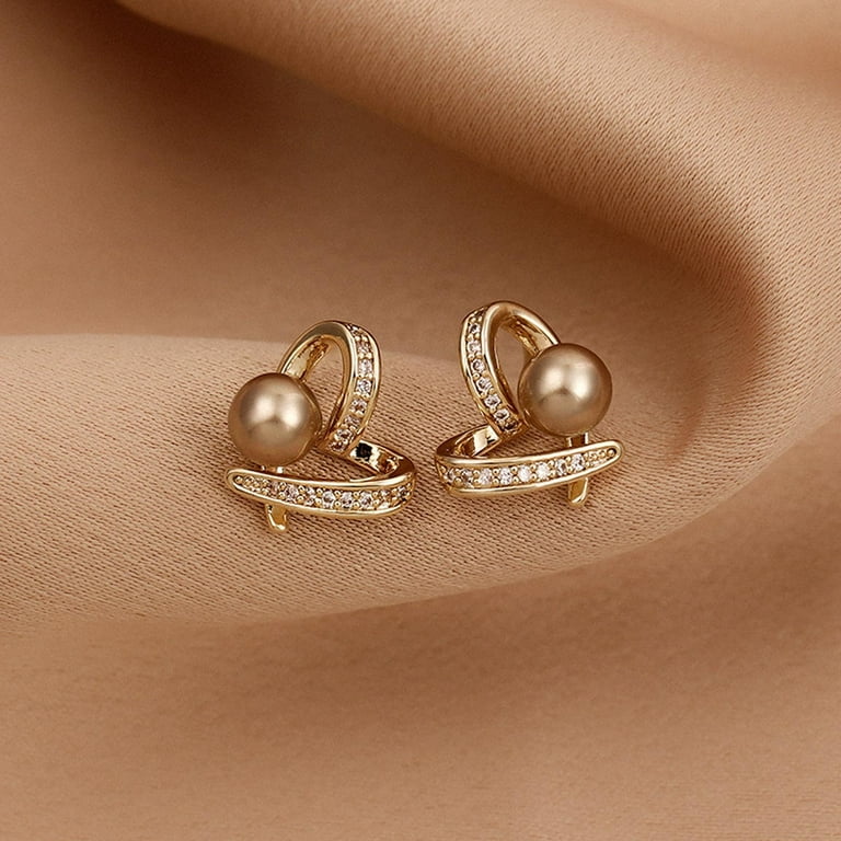 Champagne pearl deals earrings