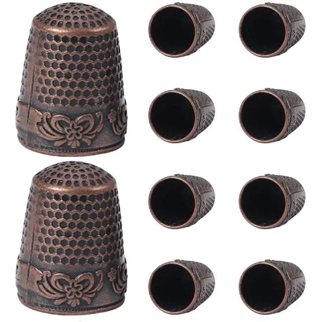 10 Pcs Dé à Coudre Protecteur de Doigt Décoratif Style Rétro Protection des Doigts