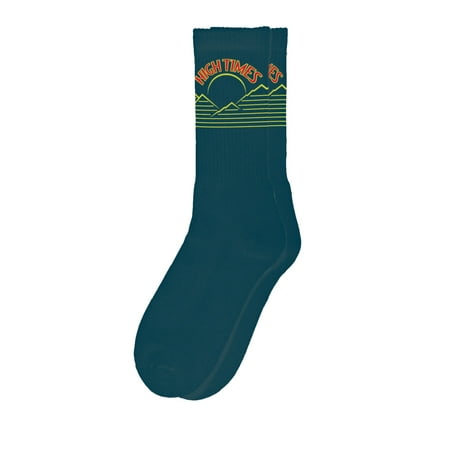 

HIGH TIMES Magazine Officially Licensed Socks Mountains On Blue Socks Novelty Marijuana Socks Funny Weed Socks Unique Patterns And Designs