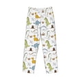 thumbnail image 6 of Uemuo Dinosaur Pattern Men's Wide Leg Palazzo Lounge Pants with Pockets Light Weight Loose Comfy Casual Pajama Pants-XX-Large, 6 of 9
