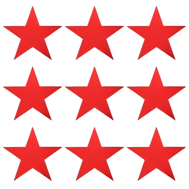 Recortes de Papel Estrella Unique Bargains Confeti Adornos para Cumpleaños Fiesta Aula Boda Rojo 5.9 Pulgadas Paquete de 50
