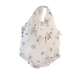 thumbnail image 1 of Bordado Bolso de flores Bolso creativo Reutilizable Bolsa de supermercado para viajes de supermercado Gris, 1 of 8