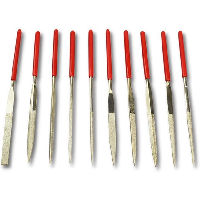 Escofina de diamante SSuperp kit de herramientas para afilar almohadillas de guitarra 10 piezas