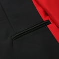 thumbnail image 5 of TKYCMSUAKI Men's Red and Black Blazer Suit Slim Fit One Button Shawl Lapel Tuxedo Suit Dinner Party Prom Wedding Stylish Tuxedo Suits, 5 of 8