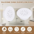 thumbnail image 3 of Uxcell 2 Pcs Bathroom Sink Overflow Ring, Round Caps Sink Hole Cover, Silicone ABS Hole Drain Cap with Odor Proof Valve for Kitchen Bathroom, White, 3 of 7