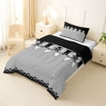 thumbnail image 2 of Erosebridal Cute Kawaii Bowknots Twin Comforter Sets,Modern Geometric Lines Bedding Set For Bowknot Lovers, Reversible 2-Piece, 2 of 7