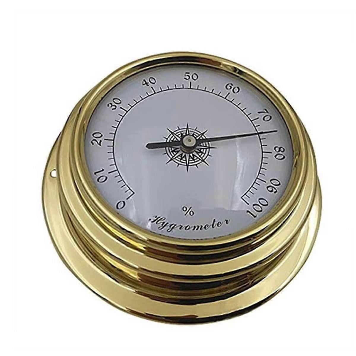 4 Pcs Boat Barometer Clock Thermometer Hygrometer Weather Station Set Wall Mounting Type Brass for C