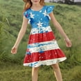 thumbnail image 4 of Atogsazn Kids Girls 4th of July Dress Childrens Casual Ruffle Sleeveless Dresses Tummy Control Dress Summer Red 13-14 Years Fashion, 4 of 8