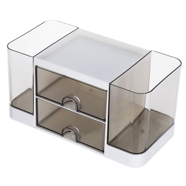 Mini organizador de escritorio con cajones, cajón para maquillaje, portalápices, compartimento para bolígrafos, organizador de maquillaje para oficina, hogar, suministros de almacenamiento de arte.
