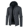 thumbnail image 2 of Ketyyh-chn99 Winter Sweaters for Men Long Sleeve Knit Coat Open Front Cardigan Sweaters Outerwear Grey,L, 2 of 5