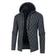thumbnail image 4 of Gibobby Sueter hombre manga larga Suéter de punto informal para hombre, con cierre completa, cuello alto, ajuste ajustado, para hombre(Gris,M), 4 of 5
