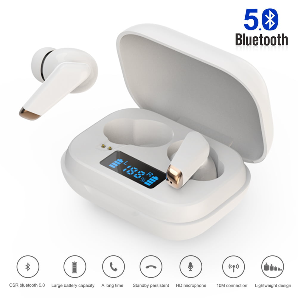 Bluetooth Earbuds Wireless Earbuds 3D Stereo Sound Wireless Headphones Wireless Sport Earbud with Breathing Mini in-Ear Sports Earphones Noise Cancelling Headsets 