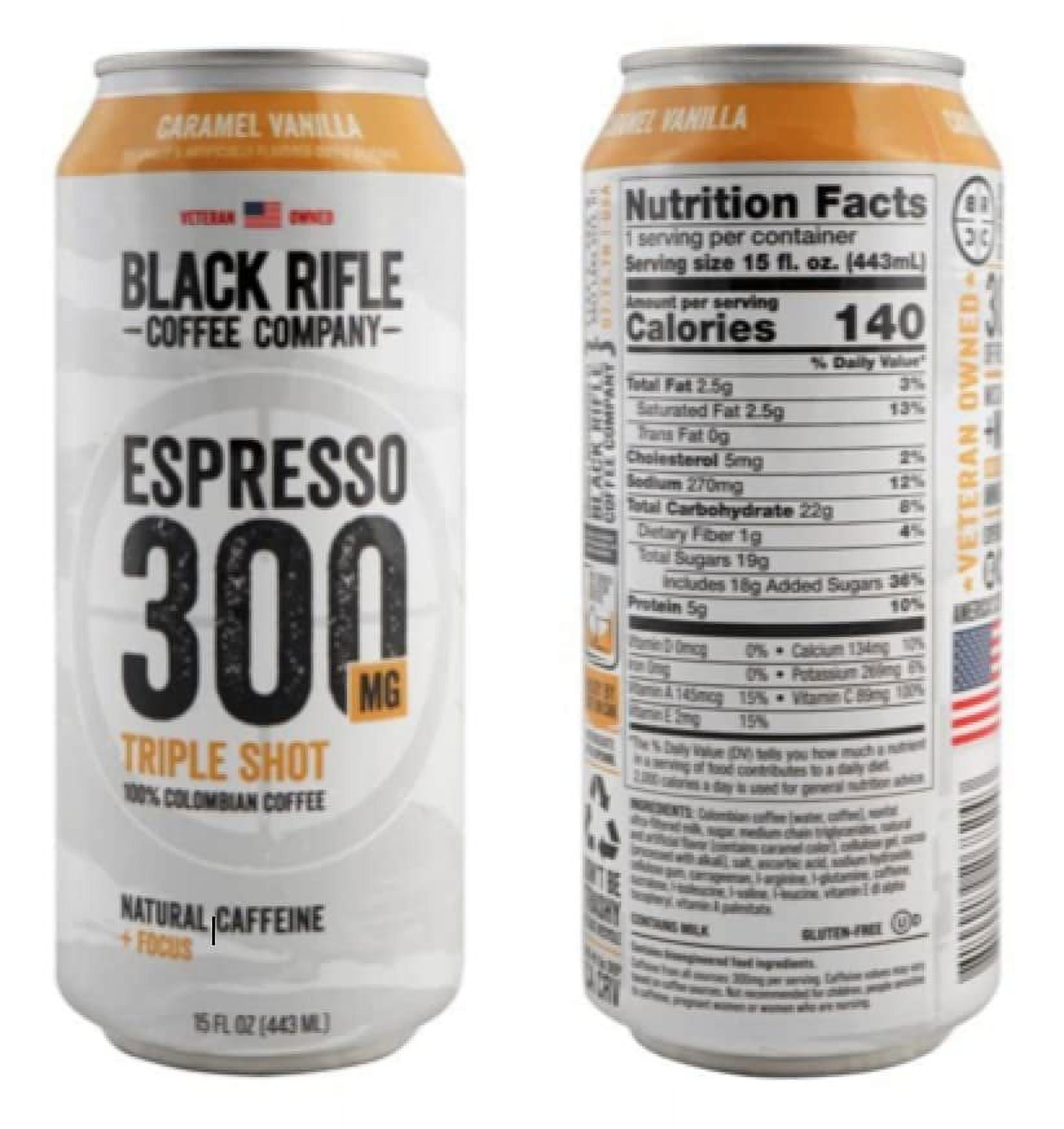 Black Rifle Coffee RTD 200mg and 300mg Caffeine, Ready To Drink Variety Pack, Gluten Free, 6 Cans
