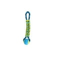 thumbnail image 3 of Rope Dog Toys Bright Neon Color Durable Fun Paracord Play Fetch Interactive Tugs (19 Inch Double Tennis Tugs Green), 3 of 12