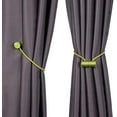 thumbnail image 2 of Magnetic Curtain Tiebacks Curtain Clips Rope Rear Curtain Holders Buckles Curtain Binder Curtain Holders for Home Decoration Cafe Office 2 Pieces Green, 2 of 7